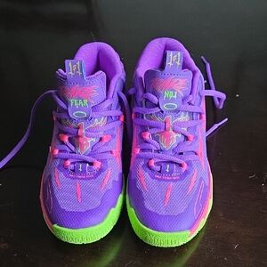 Puma Kids Sneakers in Purple and Green